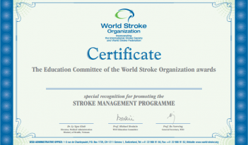Certificate of ABC Education Program Stroke Management